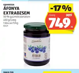 ALDI Grandessa Áfonya Extradzsem ajánlat