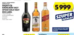 ALDI Eredeti A SPICED GOLD ÉS A RED LABEL SZEZONÁLIS KÍNÁLATUNKBAN KAPHATÓ.r Krémlikőr vagy Spiced Gold vagy Red Label ajánlat