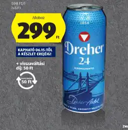 ALDI Dreher 24 alkoholmentes ajánlat