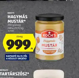ALDI Koch's Hagymás Mustár ajánlat