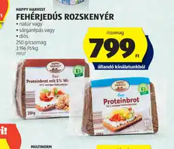ALDI Happy Harvest Fehérjedús Rozskenyér ajánlat
