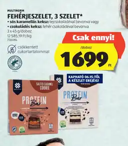 ALDI Multinorm Fehérjeszelet, 3 szelet ajánlat