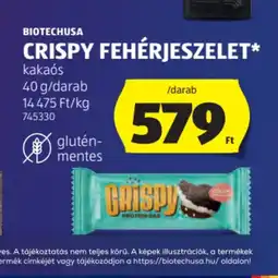 ALDI BiotechUSA Crispy Fehérjeszelet ajánlat