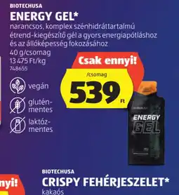 ALDI BiotechUSA Energy Gel ajánlat