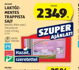 ALDI Milsani Laktzmentes Trappista Sajt ajánlat