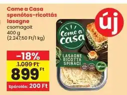 Spar Come a Casa spenótos-ricottás lasagne ajánlat