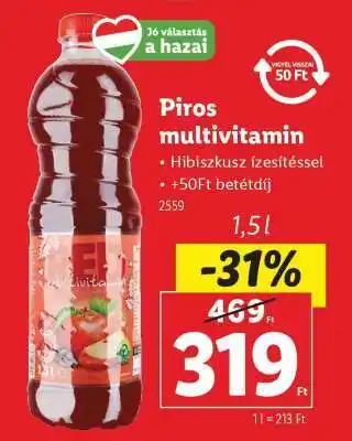 Lidl Piros multivitamin ajánlat