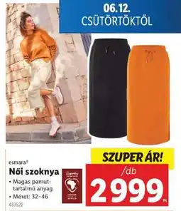 Lidl esmara Női szoknya ajánlat