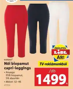 Lidl Női biopamut capri-leggings ajánlat