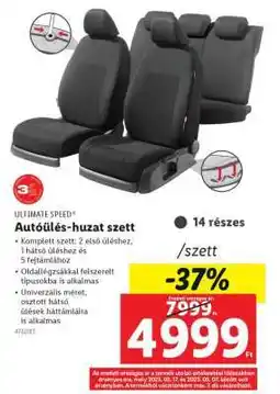 Lidl ULTIMATE SPEED Autóülés-huzat szett ajánlat