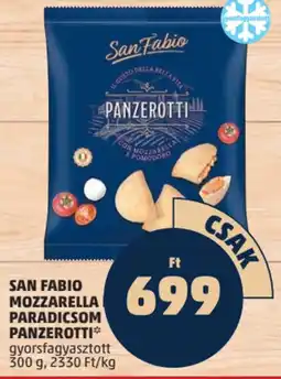PENNY San Fabio mozzarella paradicsom panzerotti ajánlat