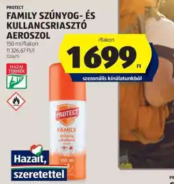 ALDI PROTECT FAMILY SZÚNYOG- ÉS KULLANCSRIASZTÓ AEROSZOL ajánlat