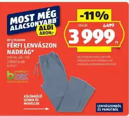 ALDI Férfi lenvászon nadrág ajánlat