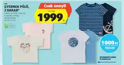 ALDI L&D Gyermek Póló, 2 Darab ajánlat