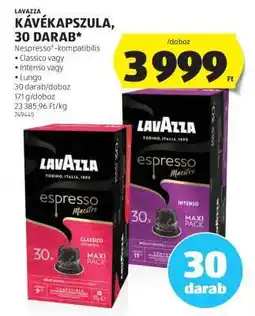 ALDI LAVAZZA KÁVÉKAPSZULA, 30 DARAB ajánlat
