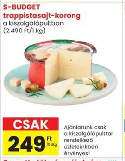 Spar S-budget trappistasajt-korong ajánlat
