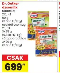Spar Dr. Oetker dzsemfix ajánlat