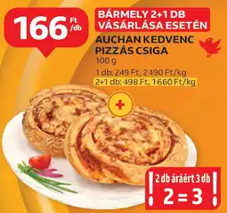 Auchan Auchan kedvenc pizzás csiga ajánlat