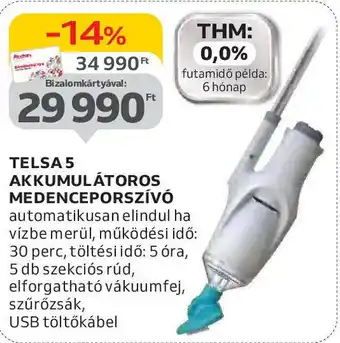 Auchan Telsa 5 akkumulátoros medenceporszívó ajánlat