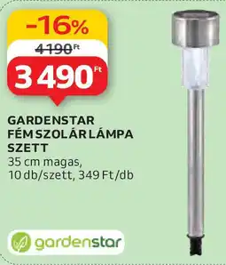 Auchan Gardenstar fém szolár lámpa szett ajánlat