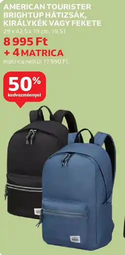 Auchan American tourister brightup hátizsák, királykék vagy fekete ajánlat