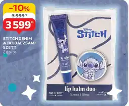 Auchan Stitch denim ajakbalzsam- szett ajánlat