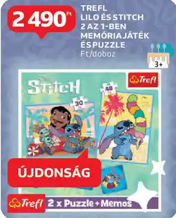 Trefl lilo es stitch 2 az 1-ben memóriajáték és puzzle