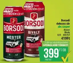 Coop Borsodi dobozos sör ajánlat