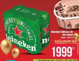 Coop Heineken dobozos sör abc szuper ajánlat