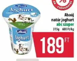 Coop Abaúj natúr joghurt ajánlat