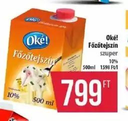 Coop Oké! Főzőtejszín ajánlat