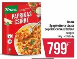 Coop Knorr Spaghetteria tészta paprikáscsirke szószban ajánlat