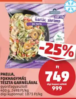 PENNY Paella, fokhagymás tészta garnélával ajánlat