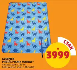 PENNY Gyermek mintás piknik matrac ajánlat