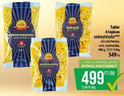 Coop Tallér 4 tojásos száraztészta ajánlat