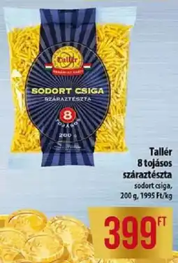 Coop Tallér 8 tojásos száraztészta ajánlat