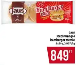Coop Jaus szezámmagos hamburger zsemle ajánlat