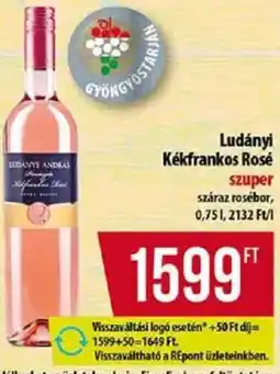 Coop Ludányi Kékfrankos Rosé ajánlat