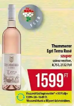 Coop Thummerer Egri Terra Rosé ajánlat
