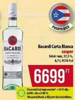 Coop Bacardi Carta Blanca ajánlat