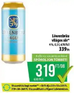 Coop Löwenbräu világos sör ajánlat