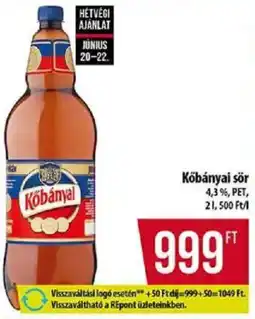 Coop Kőbányai sör ajánlat