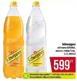 Coop Schweppes szénsavas üdítőital ajánlat