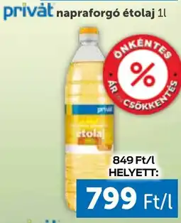 PRIVÁT Privát napraforgó étolaj ajánlat
