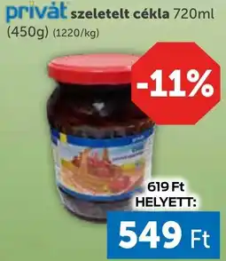 PRIVÁT Privát szeletelt cékla ajánlat