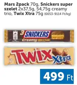 PRIVÁT Mars 2pack, Snickers super szelet, creamy trio, Twix Xtra ajánlat