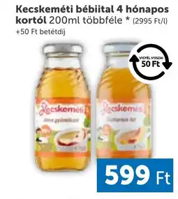 PRIVÁT Kecskeméti bébiital 4 hónapos kortól ajánlat