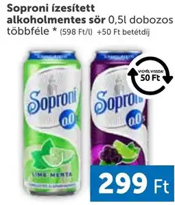 PRIVÁT Soproni ízesített alkoholmentes sör ajánlat