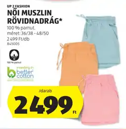 ALDI Up 2 fashion nöi muszlin rövidnadrág ajánlat