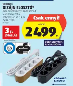 ALDI Workzone dizájn elosztó ajánlat